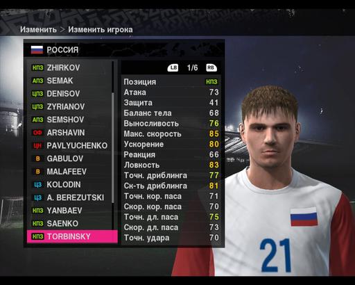 Pro Evolution Soccer 2010 - Сборная России в PES 2010.